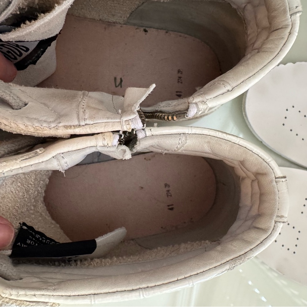 Golden Goose White Patchwork Slide Sneakers - Picture 8 of 9